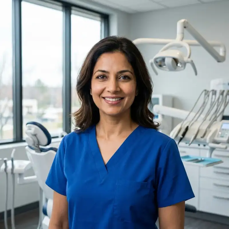 Smiling dentist